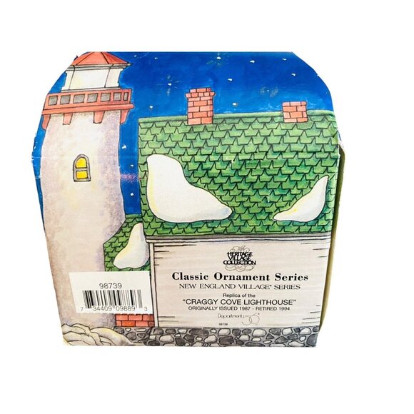 Department 56 New England Village Ornament Craggy Cove Lighthouse Incl Box 98739 - Picture 8 of 11